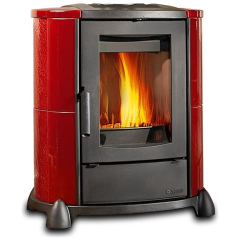 Stufa Legna Cortina Maiolica Bordeaux Nordica - Foto 2