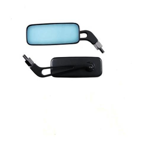 Coppia Specchietti Specchio Retrovisore Moto Naked Custom Metallo Nero Dx+sx - Foto 1