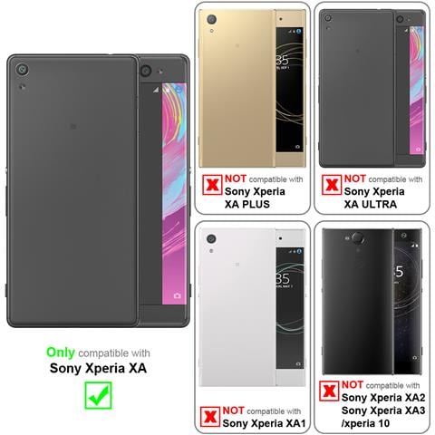 Custodia Compatibile Con Sony Xperia Xa In Grigio Nero - Coperchio Protettiva Con Chiusura Magnetica, Funzione Stand E Tasca Per Le Carte - Foto 9