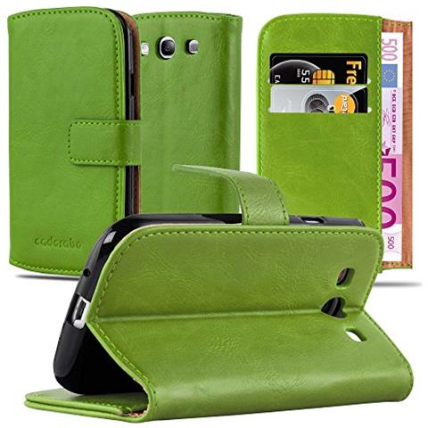 Custodia Compatibile Con Samsung Galaxy S3 / S3 Neo In Verde Erbe - Coperchio Protettiva Con Chiusura Magnetica, Funzione Stand E Tasca Per Le Carte - Foto 1