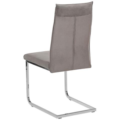 Set Di 2 Sedie Da Pranzo In Velluto Grigio Rockford - Foto 16