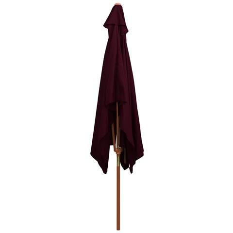 Ombrellone Da Esterni Con Palo In Legno 200x300 Cm Rosso Bord? - Foto 6