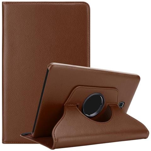 Custodia Per Tablet Compatibile Con Samsung Galaxy Tab A 2016 (10.1"" Zoll) Sm-t585n / T580n In Bruno Fungo - Coperchio Protettivo Senza Auto Wake Up, Con Funzione Stand E Chiusura A Fascia Elastica - Foto 1