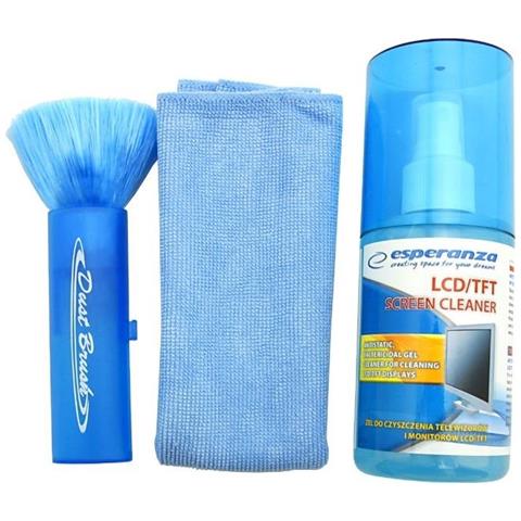 Set Di Pulizia Liquido + Panno + Detergente Per Schermi Lcd / tft (es112)  - Foto 1