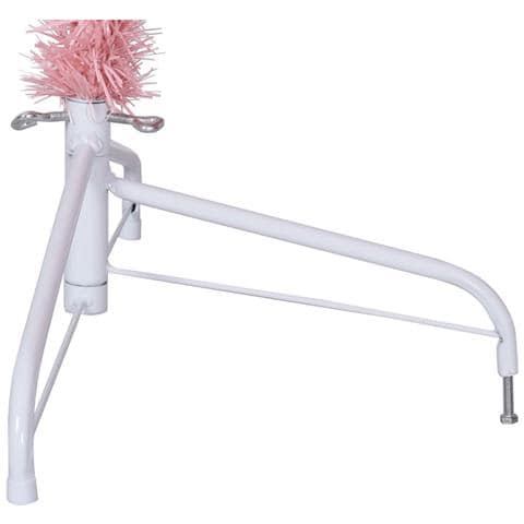 Albero di Natale Artificiale a Metà con Supporto Rosa 210cm PVC - Foto 9