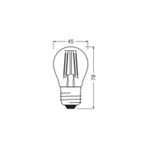 Ledvance P E27 Lampadina Led Trasparente 4.2w 470lm 2700k Dimmerabile Ip20 300° [lv-4099854077968] - Foto 4