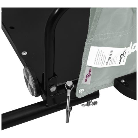 Rimorchio Per Bici Da Carico Grigio In Tessuto Oxford E Ferro - Foto 10