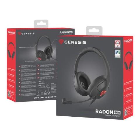 Radon 800 Cuffie Cablato A Padiglione Giocare Usb Tipo A Nero - Foto 2