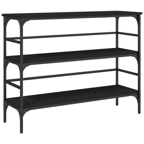 Tavolino Consolle Nero 100x32x75 Cm In Legno Multistrato - Foto 2