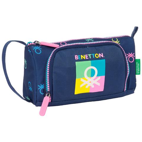 Astuccio Scuola Benetton Cool Blu Marino 20 X 11 X 8.5 Cm - Foto 1