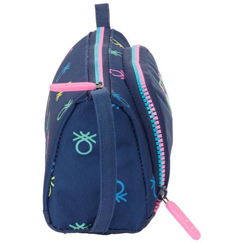 Astuccio Scuola Benetton Cool Blu Marino 20 X 11 X 8.5 Cm - Foto 2