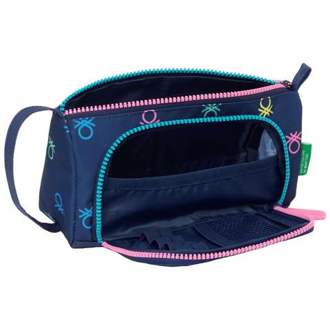 Astuccio Scuola Benetton Cool Blu Marino 20 X 11 X 8.5 Cm - Foto 4