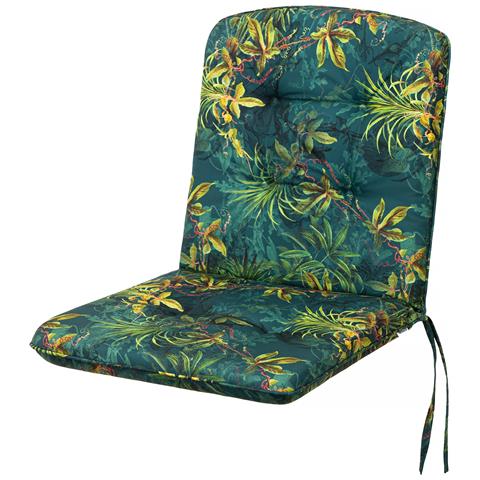 Cuscino Trapuntato Per Sedia Sc, Cuscino Imbottito Per Mobili Da Giardino, Cuscino Per Sedia Con Schienale Alto, Morbido Cuscino Per Sedia Da Giardino, Cuscino Reversibile, Resistente Cuscino Per Seduta - 102 Cm X 50 Cm - Beige - Foto 1