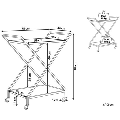 Carrello Portavivande Ivera Metallo Trasparente - Foto 2
