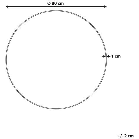 Specchio Annemasse 80 Cm 80 Cm Metallo Oro - Foto 2