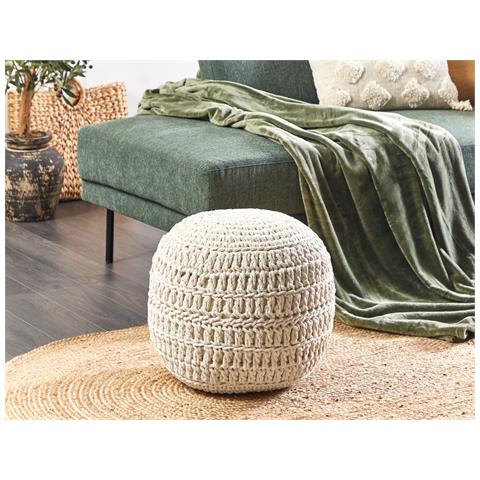 Pouf Arpatu Cotone Beige Chiaro - Foto 1
