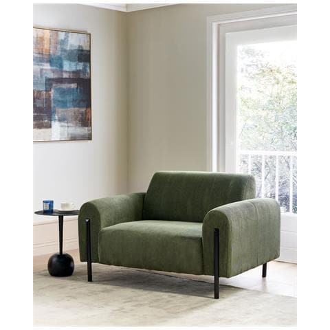 Poltrona Velluto A Coste Verde Askim - Foto 1