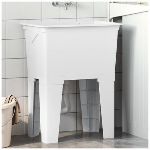 Vasca Per Lavanderia Bianca 59x41x75 Cm In Resina - Foto 1