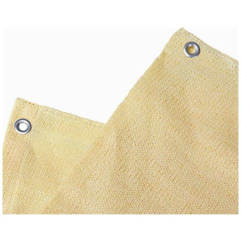 Tenda da Sole Telo Parasole 280x295 in HDPE con Anelli per Balcone Veranda Beige - Foto 2