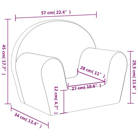 Divano per Bambini Rosa in Morbido Peluche - Foto 2