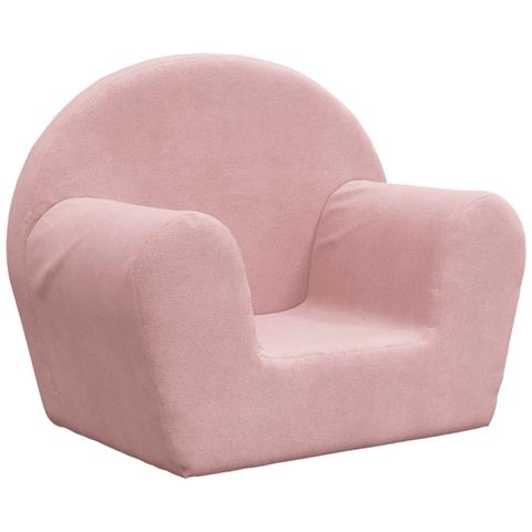 Divano per Bambini Rosa in Morbido Peluche - Foto 1