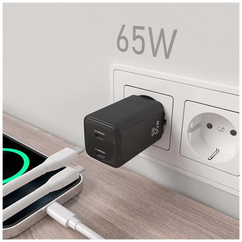 ASCH-65W2P040-BK Caricabatterie per dispositivi mobili Universale Nero AC Ricarica rapida Interno - Foto 6