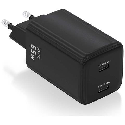 ASCH-65W2P040-BK Caricabatterie per dispositivi mobili Universale Nero AC Ricarica rapida Interno - Foto 1