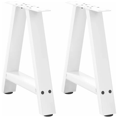 Gambe Tavolino Da Caffè A A 2 Pz Bianco 50x(42-43) Cm Acciaio - Foto 1