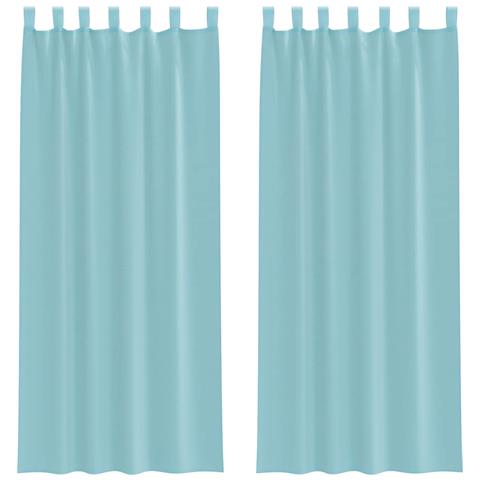 Tende In Voile Con Passanti 2 Pz Turchese 140x260 Cm - Foto 1