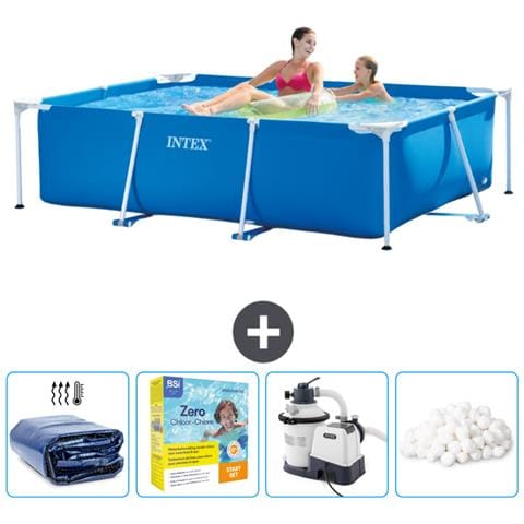 Piscina Fuori Terra - Rettangolo - 220x150x60 Cm - Blu - Include Accessori Coordinati Cb70 - Foto 1