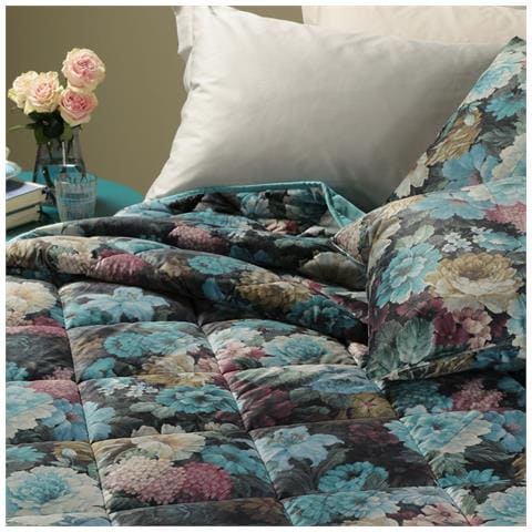 Trapunta Matrimoniale Modern Rose Blu In Velluto Colore Neutro Misura Matrimoniale - Foto 2