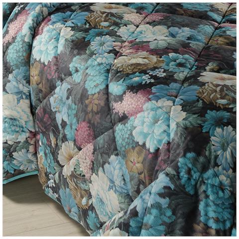 Trapunta Matrimoniale Modern Rose Blu In Velluto Colore Neutro Misura Matrimoniale - Foto 3