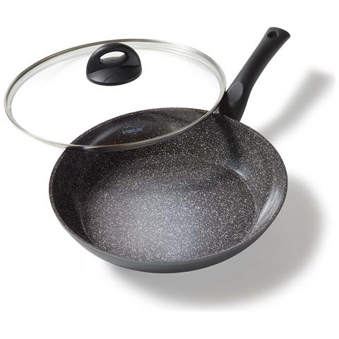 Padella 28 Cm Padella In Ceramica | Con Coperchio - Nero - Foto 1