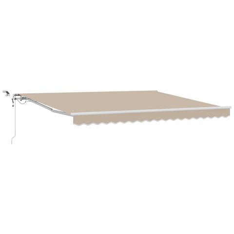 Tendone retrattile automatico con LED Beige 400x300 cm, Tessuto di ricambio per tendone per telaio 4x3 m Beige - Foto 1