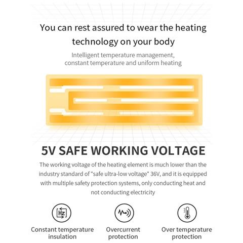 Gilet Riscaldato Usb Nero - 3 Livelli Di Temperatura, Riscaldamento Rapido, Autonomia 10 Ore  4xl - Foto 7