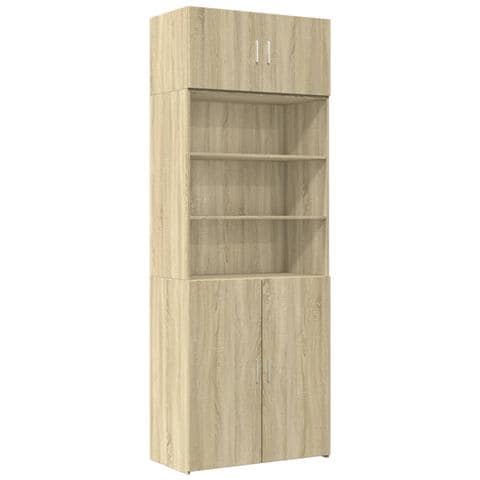 Armadietto Rovere Sonoma 80x42,5x225 cm in Truciolato - Foto 1