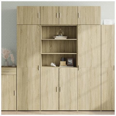 Armadietto Rovere Sonoma 80x42,5x225 cm in Truciolato - Foto 2