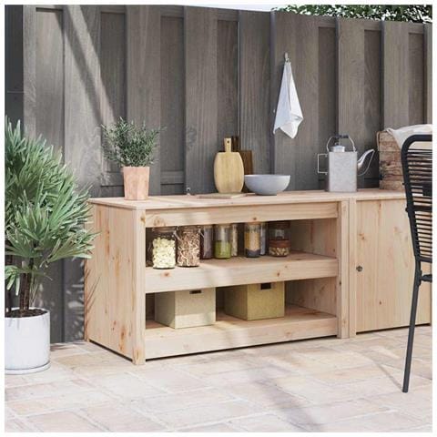 Mobile da cucina con lo scaffale Marrone 106 x 55 x 64 cm - Foto 2