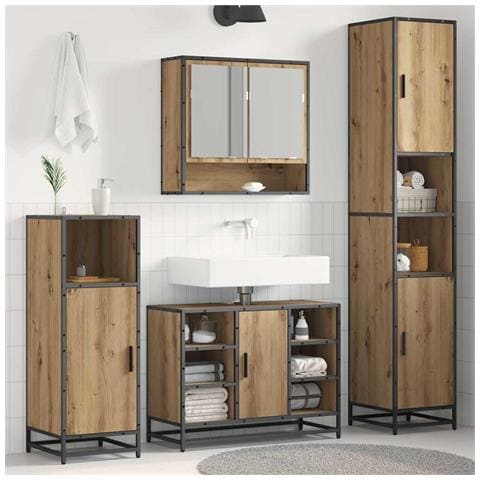 Mobile da Bagno rovere artigianale 35 x 37.5 x 188.5 cm - Foto 2