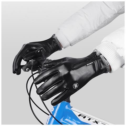 Guanti Da Ciclismo Antivento E Termici In Pelle Pu Per Moto E Bici Elettrica L - Foto 5