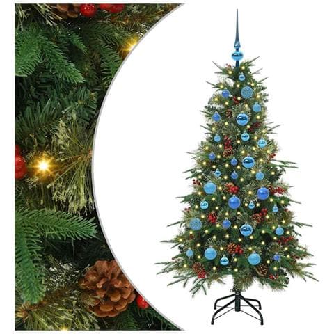 Albero di Natale Artificiale con Rami Pieghevoli Verde 150 cm - Foto 1