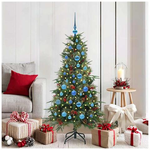 Albero di Natale Artificiale con Rami Pieghevoli Verde 150 cm - Foto 2