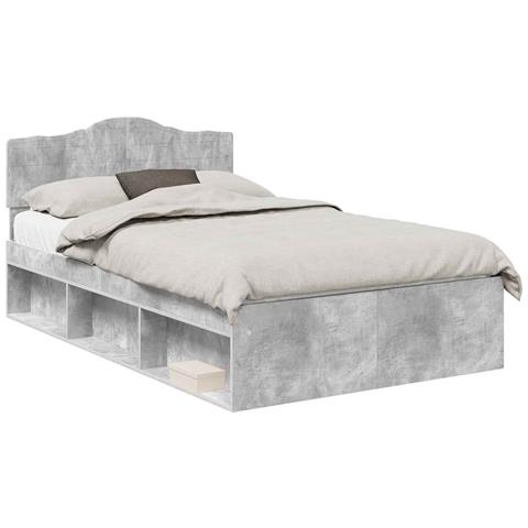 Struttura del letto Grigio Concretè 135 x 190 cm Pino massello - Foto 1