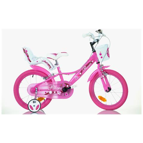 Sch Roses 16'' - Bicicletta Per Bambine (5-7 Anni), Ruote 16'', Telaio Acciaio, Con Accessori - Colore Rosa - Foto 1