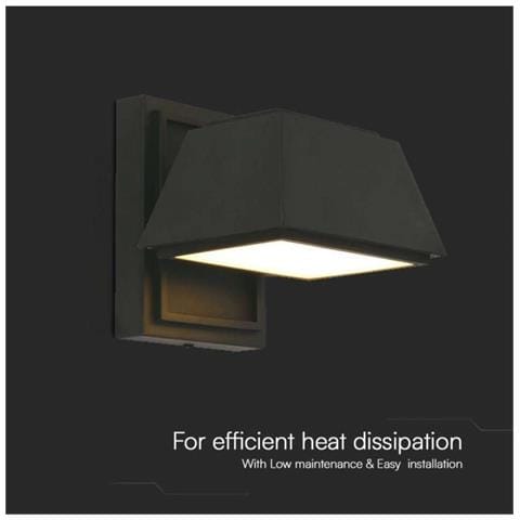 Lampada LED da Muro 15W 120LM /W Doppio Fascio Luminoso Colore Nero 4000K IP65, colore Nero - Foto 2