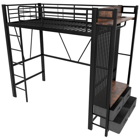 Letto In Ferro Con Sospensioni, Led, Usb E Ampio Stoccaggio - Foto 2