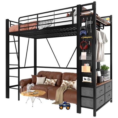 Letto In Ferro Con Sospensioni, Led, Usb E Ampio Stoccaggio - Foto 1
