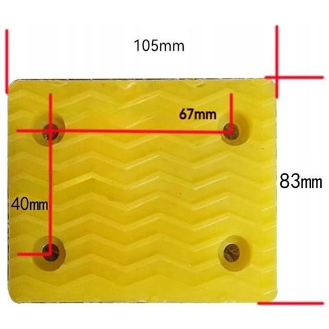 Pad Antiscivolo Rodclamp Grippads Duo - Compatibile Con Imak Per Posa Blocchi | 105 × 83 Mm | Gomma Flessibile, 4 Fori Di Montaggio - Foto 2