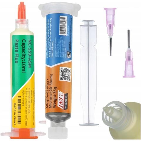 Set Topnik Flux Nc-559-asm + Pasta Saldante Xg-z40 35g - Alta Qualità E Precisione | Applicazione Elettronica | No-clean - Foto 1