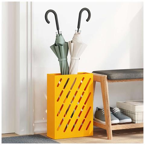 Supporto per Ombrellone giallo senape 28 x 12 x 41 cm Acciaio - Foto 2